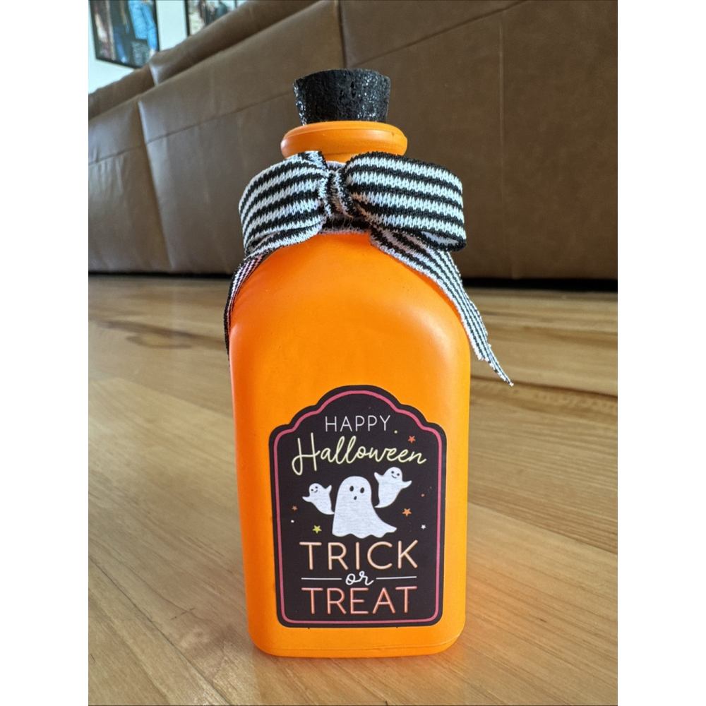 Ashland Electric Halloween Glass Bottle Tabletop Decor Trick Or Treat
